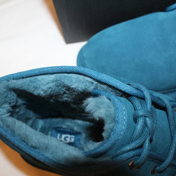 NIB UGG MEN'S NEUMEL MARINA BLUE SUEDE SHEARLING LINED CHUKKA ANKLE WINTER BOOTS - Picture 5 of 8